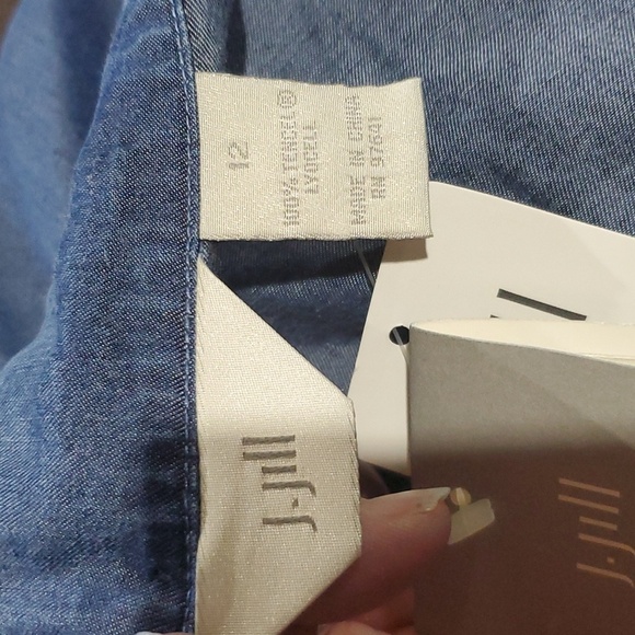 J Jill nwt chambray long sleeve wrap top - Picture 6 of 7